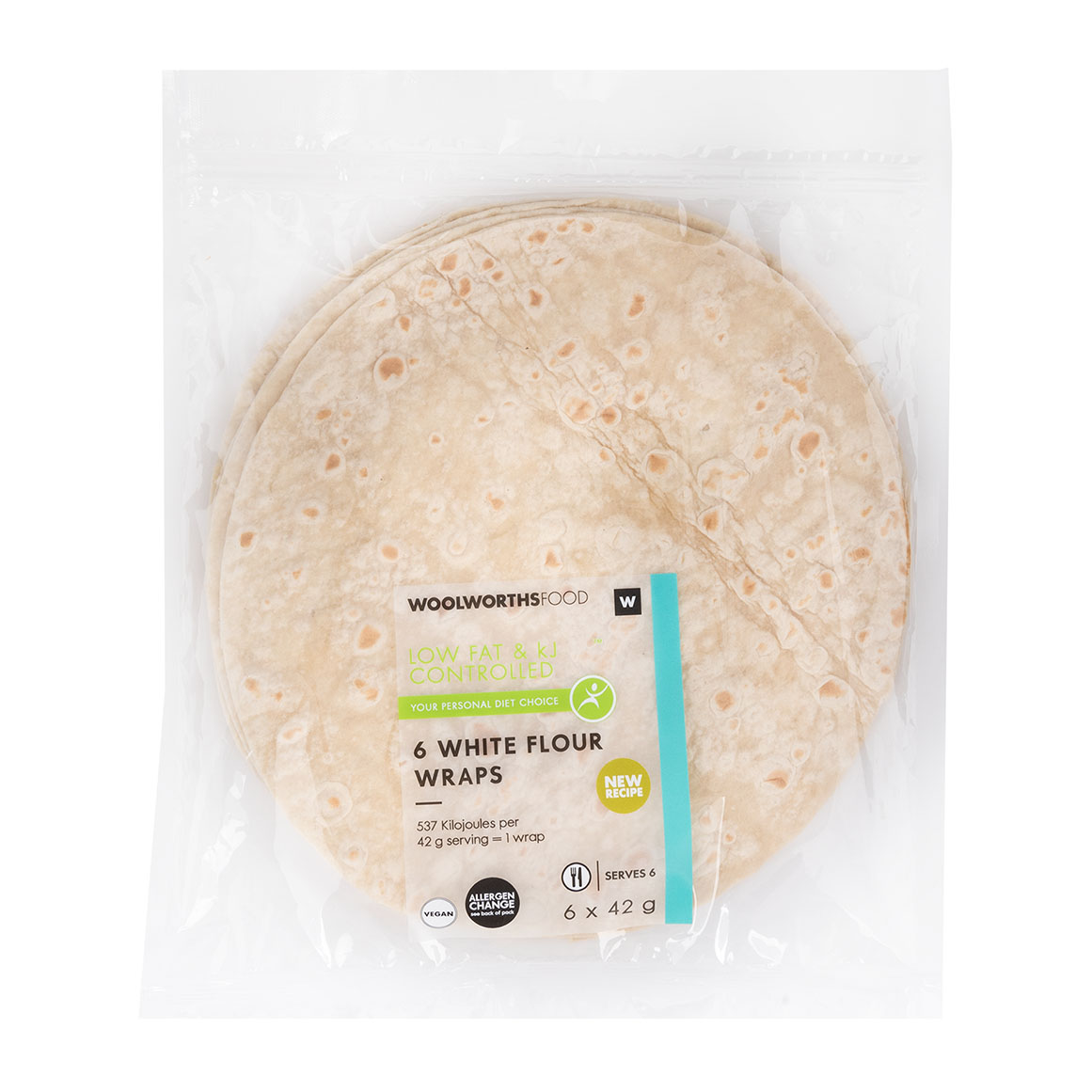 White Flour Wraps 6 pk