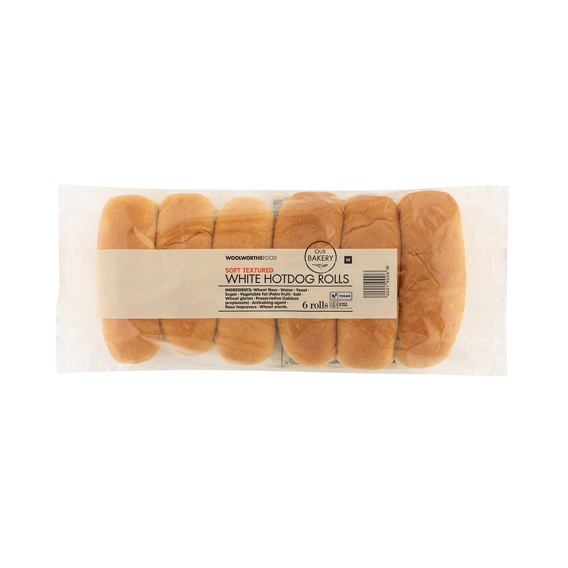 White Hot Dog Rolls 6 pk
