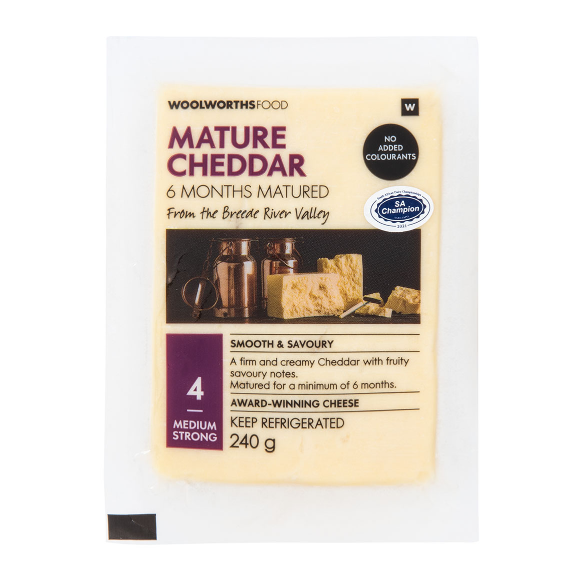 White Mature Cheddar Cheese 240 g