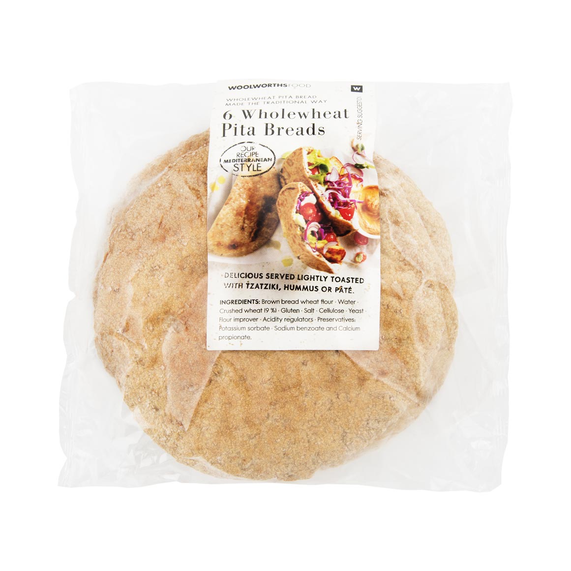 Wholewheat Pita Breads 6 pk Woolworths.co.za