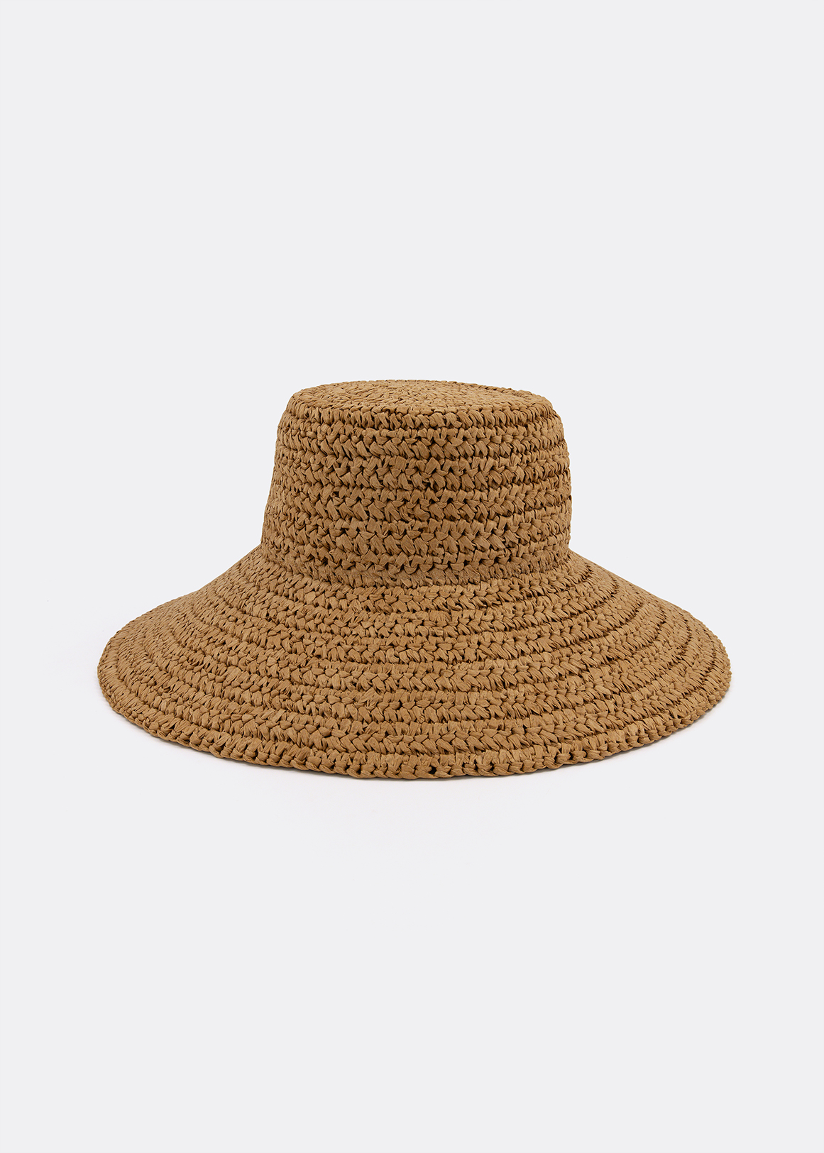 Wide Brim Straw Bucket Hat