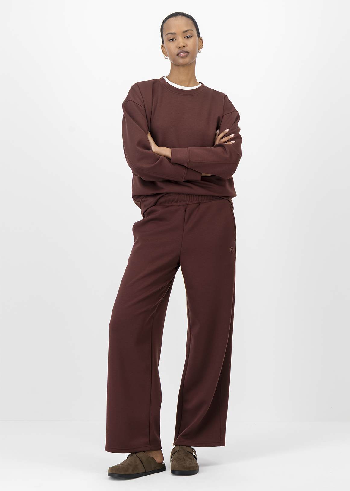 Wide Leg Scuba Track Pants
