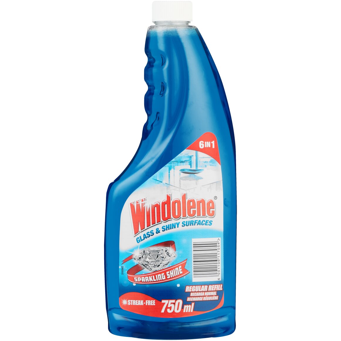 Windolene Regular Glass and Shiny Surface Cleaner Refill 750 ml