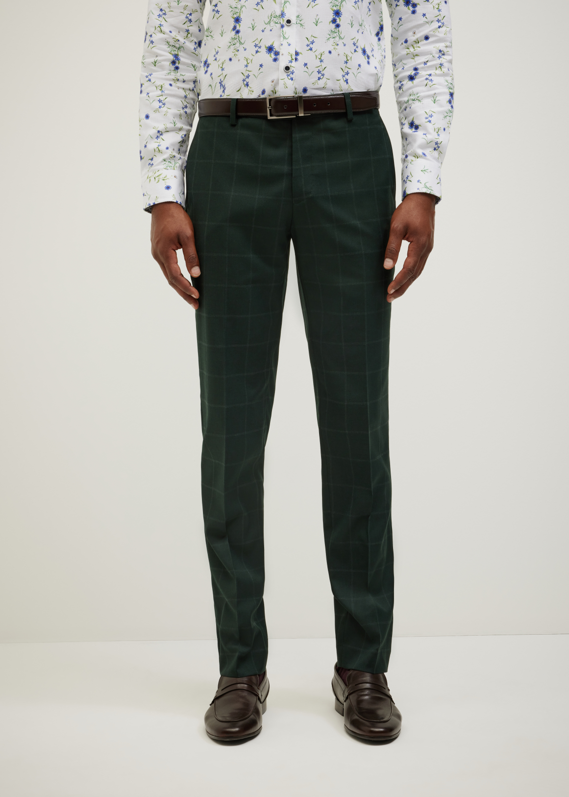 Windowpane Check Tailored Pant