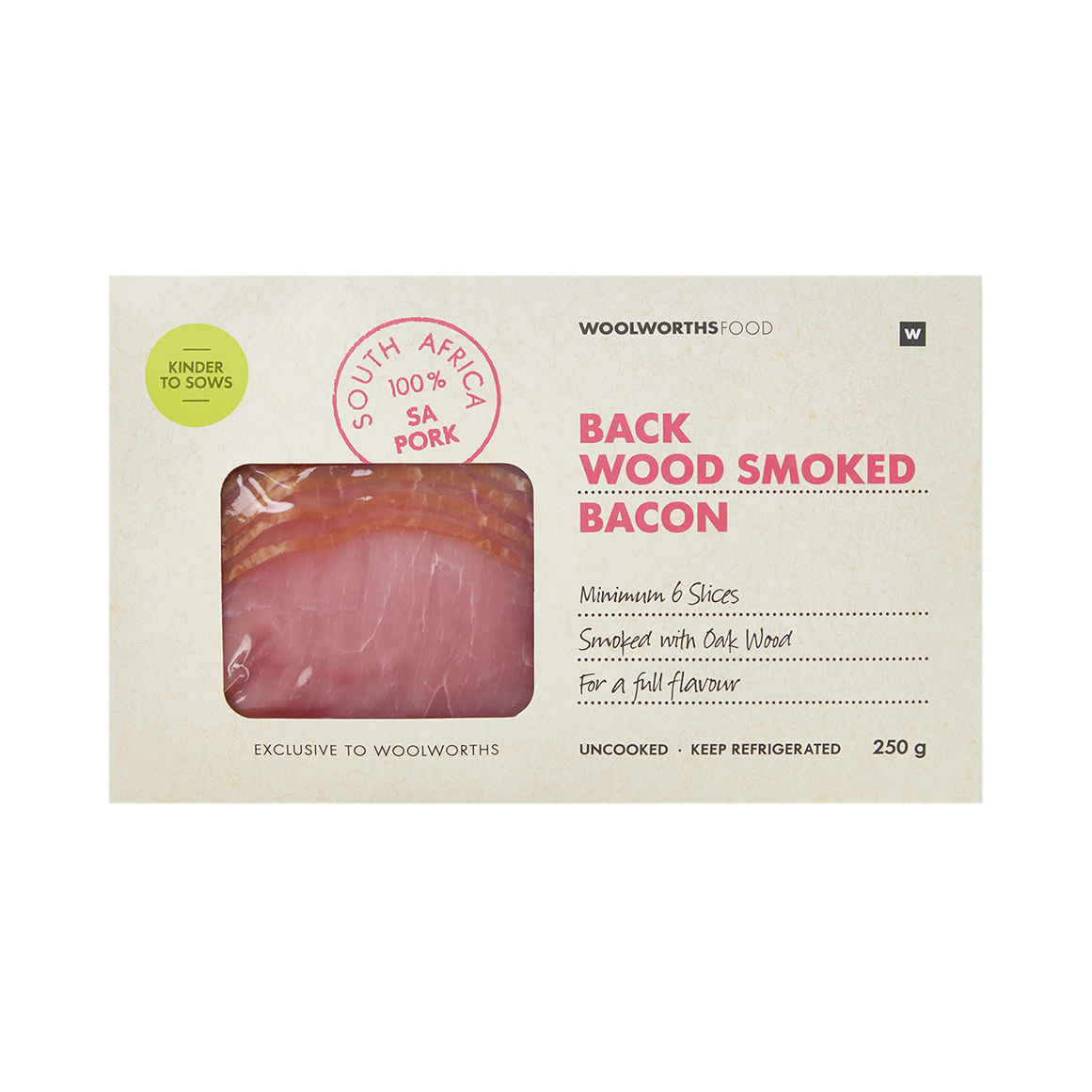 Wood Smoked Back Bacon 250 g