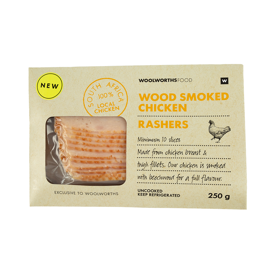 Wood Smoked Chicken Rashers 250 g | Woolworths.co.za