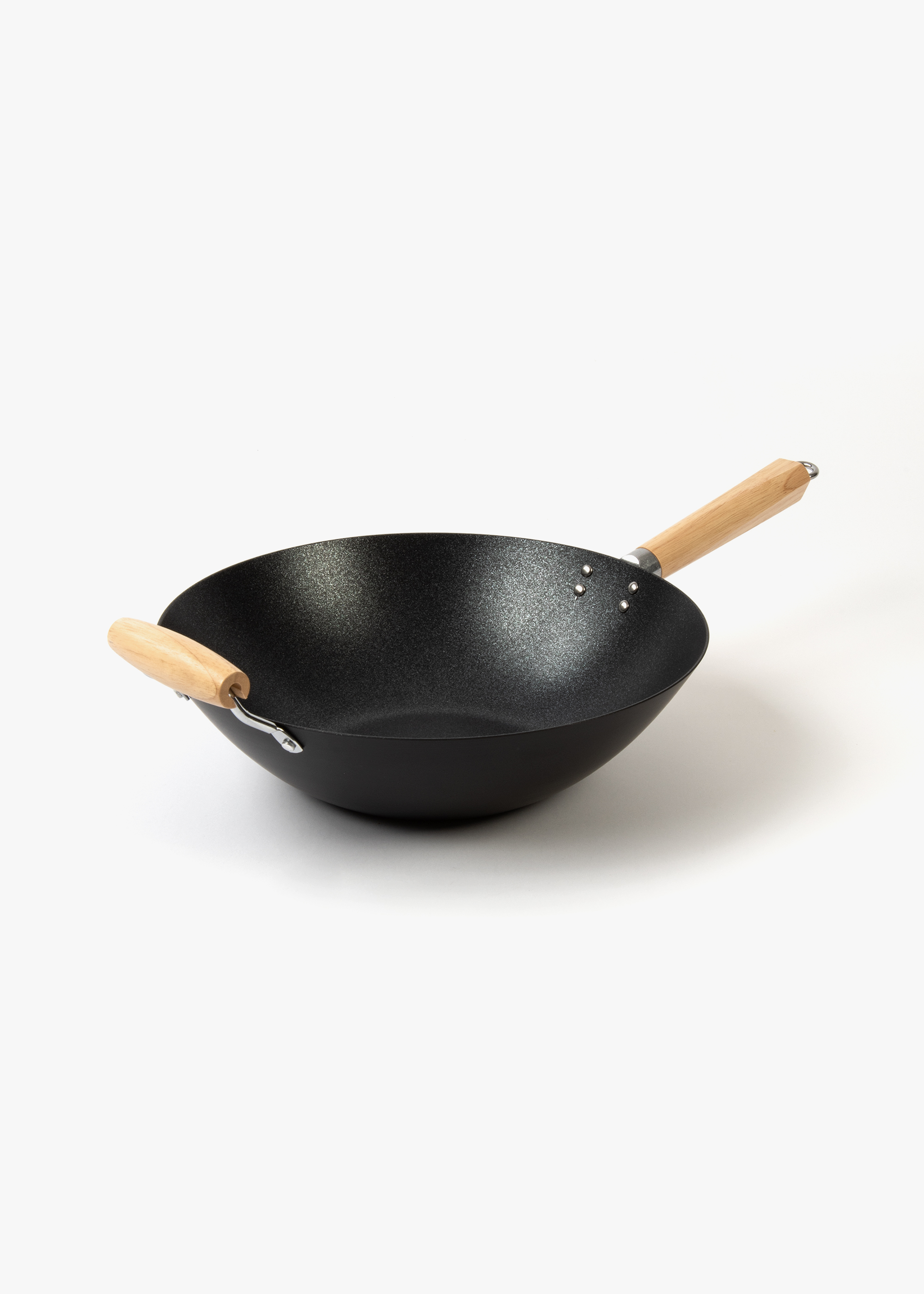 Wooden Handle Non-Stick Wok 35cm