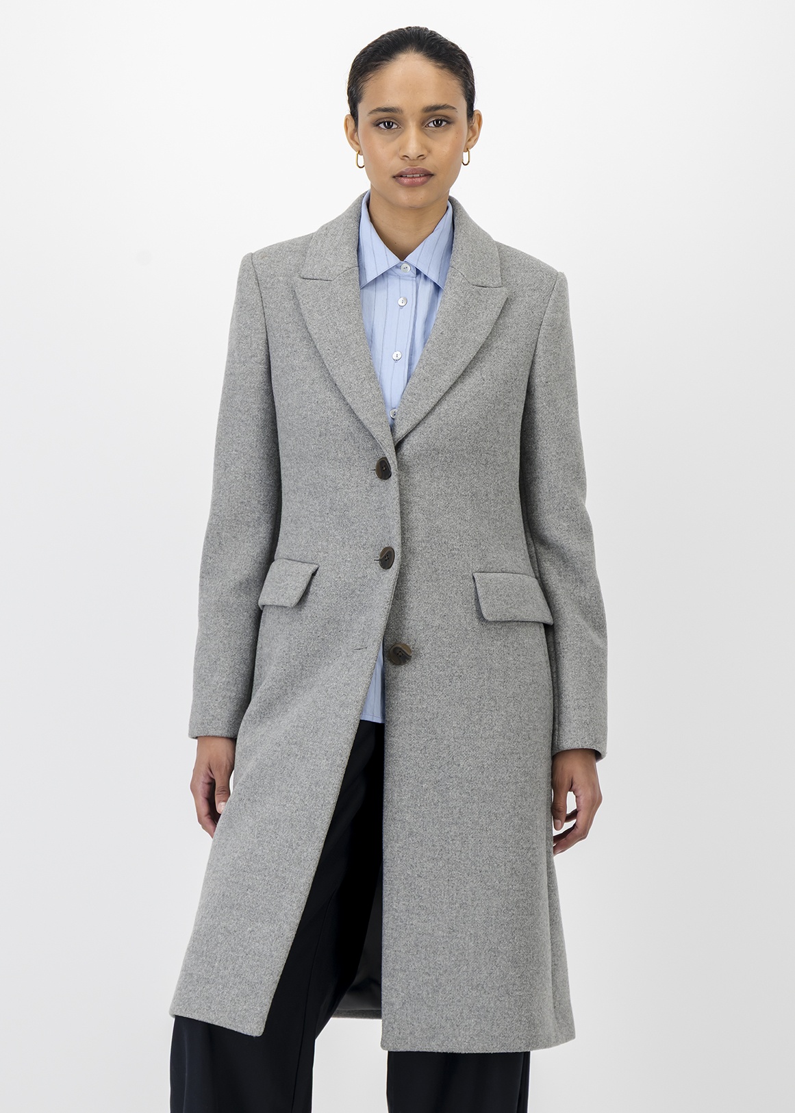 Wool Blend Melton Coat