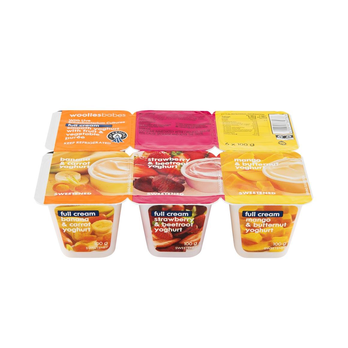 Wooliesbabes Full Cream Ayrshire Smooth Yoghurt 6x100g