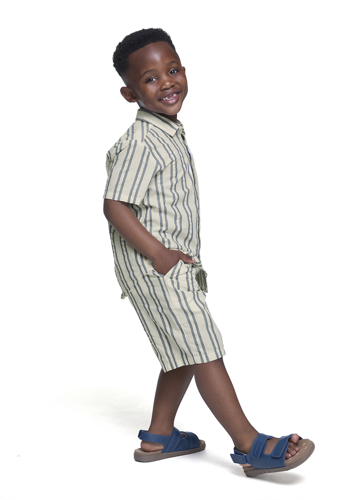 Woven Seersucker Cotton Shorts