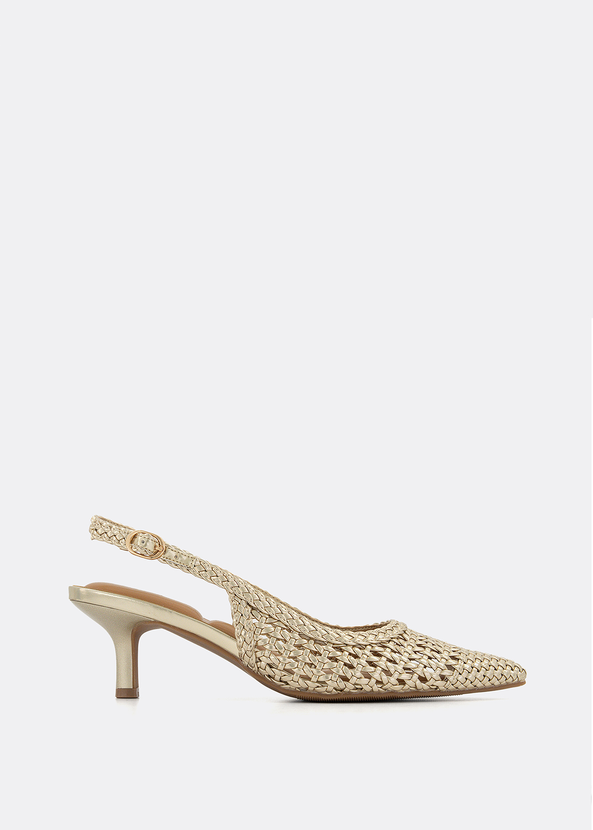 Woven Slingback Court Shoes