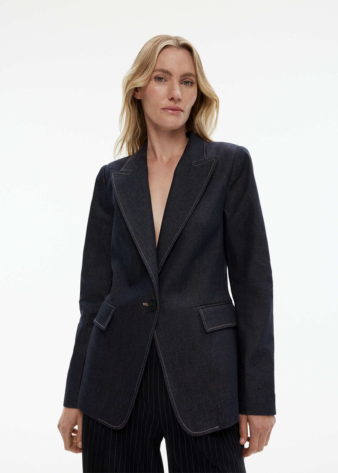 Yarn Dye Peaked Lapel Single-Breasted Blazer | Woolworths.co.za