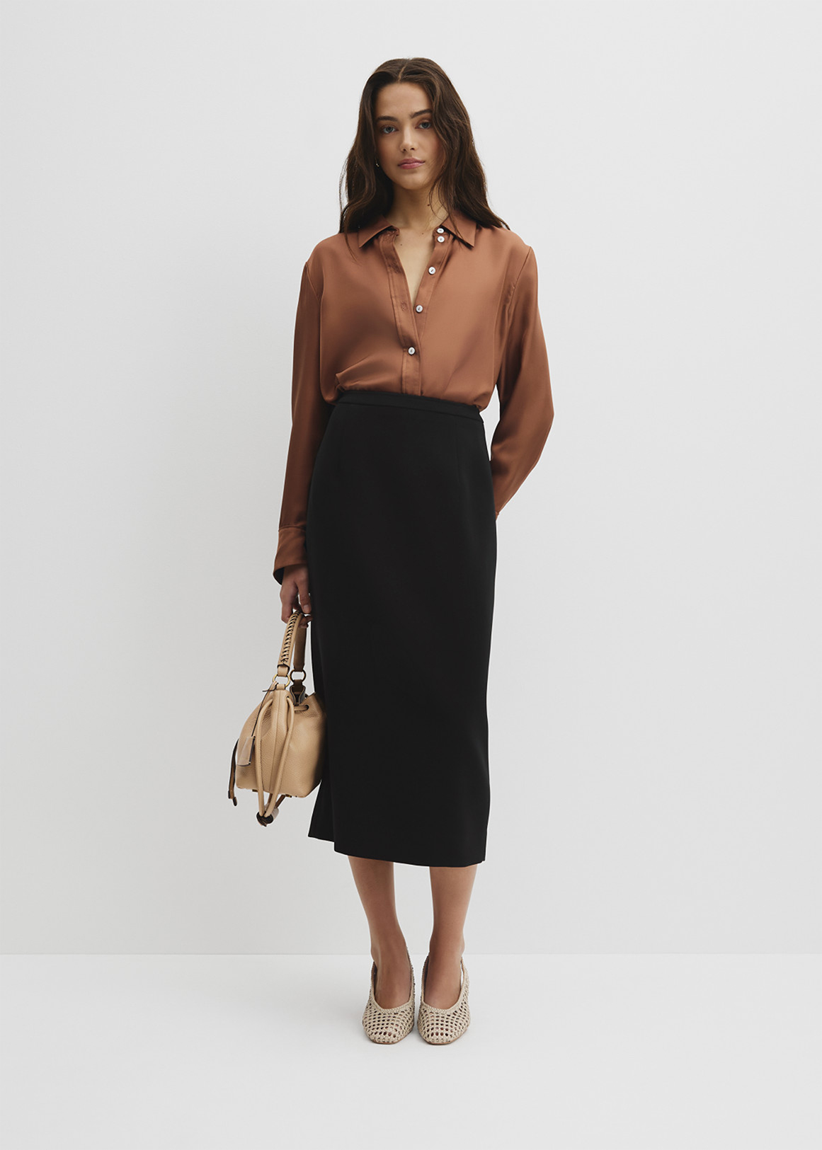 Zip Pencil Skirt