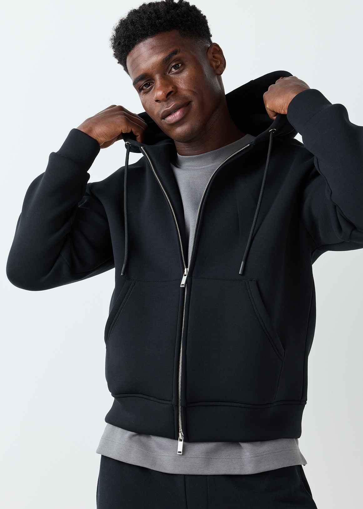 Zip-up Heavy Scuba Hoodie