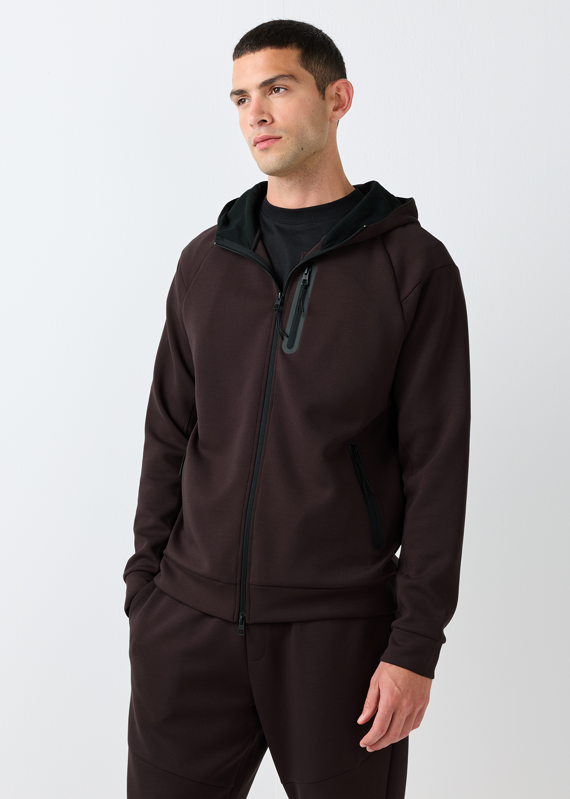 Zip-up Slim Fit Scuba Hoodie