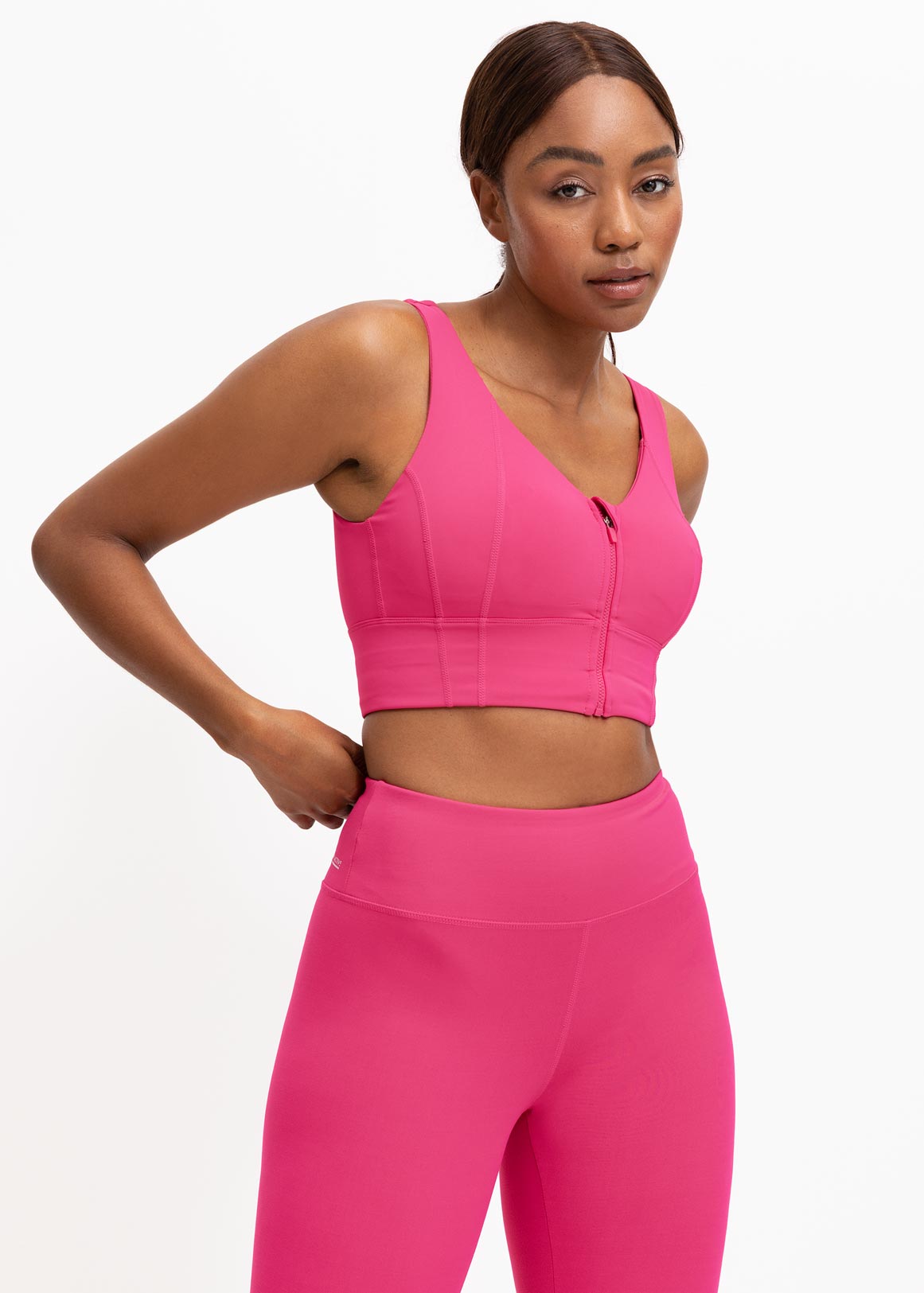 Zipped Cut-out Back Sports Bra | Woolworths.co.za