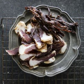 Chunky snapsticks or biltong slices 