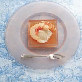 White nectarine and mozzarella salad 